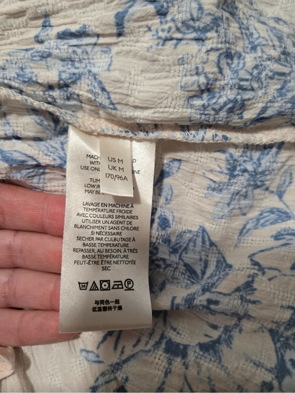 Free People White Mini Dress with Blue Floral Print - Picture 8 of 9